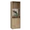 Tuhome Prana Bar Cabinet, Two Shelves, Five Built-in Wine Rack, Double Door, Light Oak BLD5570 - alternate 2
